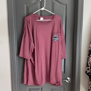 Burgundy Yellowstone Pocket T-Shirt